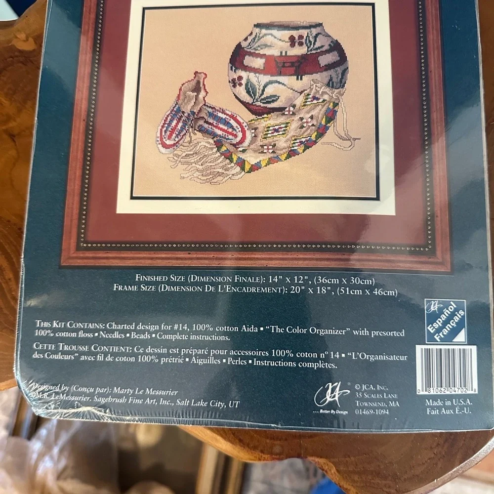 NWT Needle Treasures Threads to the Past cross stitch Native American Theme Kit